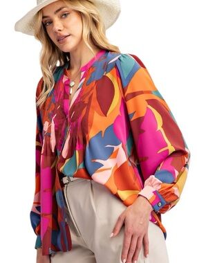 049:  EASEL NWT TOP MOCHA MAGENTA (H29)